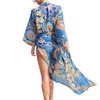 Maillots de bain pour femmes Femmes Beach Cardigan avec imprimé bohème Version lâche Crème solaire Vêtements de bord de mer Robes Femme Bikini Cover UpsFemmes