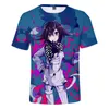 Herr t-shirts trycker kokichi ouma t shirt sommar män kvinnor mode tops harajuku tshirts pojkar/flickor tecknad spel danganronpa 3d tee