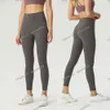 LUU Dam Leggings Designer Lyxiga träningsoveraller Kläder Yogabyxor Dam Tight Sport Hög midja Smal Dubbelsidig Borstad Naken Dam flickor löpning