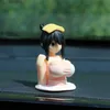 Decorações de interiores 6cm Sexy Anime Decoration Shook Boobs Charming Auto Ornaments Mini Console Dashboard SuppliesInterrior