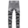 Flera rippade mäns jeans 2022 Ny Slim Fit Straight Denim Pants Fashion Casual Streetwear Storlek 28-40 Vaqueros de Hombre