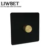 Chave dimmer preto de cor e botão de metal colorido dourado e pode funcionar com a lâmpada LED T200605