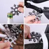 Portable Openers Hex Wrench Multipurpose Spanner Multi Pocket Tool 18 In 1 Mini Snowflake Camp Survive Outdoor Hike Key Ring 0510
