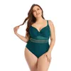 Plus-Size-Badeanzug, modische Badebekleidung, Schwimmen, Strandbekleidung, mehrfarbig, einteilig, tiefes V, ohne BH, Bügel-Stütz-Sommer-Badeanzüge, XL-Bikinis