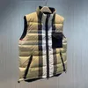 Designer Men Women Down Vest Classic Plaid Canada North Winter Coat Thicken Man Woman Keep Warm Windproof Unisex Reversible Clothing S-XXL