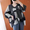 Kanifio 12 Colors Oversized Plus Size Women Fashion Print Cotton Linen T-Shirts Summer Capes Ladies Casual Top Tees Tunic L-8XL Women's T-Sh