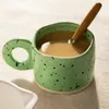300ml anello creativo maniglia in ceramica tazza di ceramica color latte tazza di caffè tazza ufficio casa drinkware microonde forno couple handgrip tazze 220423