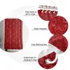 Red Texture Bathroom Shower Curtain Bath Mat Rug Carpets Set Toilet Lid Cover Floor Mats Accessories 220429