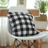 Christmas Red And Black Plaid Cloth Pillowcase Square Pillow Cover Pillowcases Polyester Throw Pillow Case Geometric