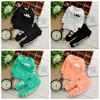 Fashion Classic Designer Kids Clothing Sets Boy Clothes Suits 2 Pieces Causal Spring Pullover Long Cotton O-Neck Girls Cloth Sweatshirts Sport Pants Baby