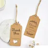 Thank You Kraft Paper Cards Pretty Design Printing Fower Necklace Earring Hairpin Brooch Handmade Jewelry Packaging