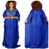 Africa Lace Womens Maxi Dresses Summer Loose Plus Size Colorful Breathable O-Neck Casual Vintage Free Size Dress 2002
