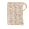 Exfoliating Mesh Bags Pouch For Shower Body Massage Scrubber Natural Organic Ramie Soap Bag Sisal Saver Loofah Moisturizing Bath Spa Foaming With Drawstring FY2378