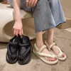 Sandalen vrouwen slippers zomer nieuwe Franse sprookjes zachte clip teen hakken modeplatform Roman Beach Sandals Lady Shoes 220704