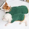 dogs Absorbent pet bathrobe wrapped waist microfiber thickened bath cat and dog bathrobe towel