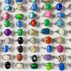 Multicolor 1.5 cm ovale imitazione anello turchese modelli ibridi molte dimensioni signora / ragazza moda stile mix di gioielli 100 pz / lotto