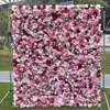 Höchste künstliche künstliche 5d Rose Blumenwand -Stoff Bottom Rack rollte Paneele Flores Arrangement für Hochzeits Hintergrunddekoration