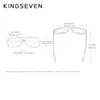 Kingseven Design Męskie okulary Wzmocnione zawiasowe drewno ręcznie robione świątynie okulary przeciwsłoneczne spolaryzowane soczewki kobiety okulary słońce W5508 220511