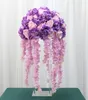 35/45cm Yapay Çiçek Masa Merkezi Düğün Dekor Yolu Kurşun Buket Diy Wisteria As Vine Flores Ball Silk Partisi Etkinliği