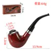 pipe Dual purpose bakelite resin pipe removable filter Curved Mini inserted red men's hammer smoking set
