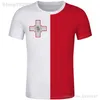 Malta t shirt diy gratis skräddarsydd namn nummer mlt t-shirt nation flagga mt republik av maltesiska country college po kläder 220702