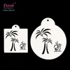 Baking Moulds Coconut Tree Boat Tiramisu Stencil For Cake Mold Decoration Wall Painting Embossing DIY Craft ToolBakingBakingBaking