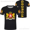 Georgia T Shirt DIY darmowe niestandardowe nazwisko Numer Geo T-Shirt Nation Flag GE Print Georgian Republic Country Po S Odzież 220702