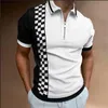 Camisa de polo de los hombres de verano Costura nacional Color Impresión Polo Camisas Marca Hombres Camisetas de manga corta Camisa Hombre Ropa S-3XL 220623