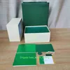 Vente chaude Top qualité vert perpétuel montres boîtes de haute qualité montre boîte originale papiers carte papiers sac à main 0.8KG pour 116500 126710 124300 montres-bracelets