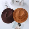 West Suede Cowboy Hat Summer Beach Sun Hat For Man Outdoor Leisure Cap Party Costume 12 Färger tillgängliga