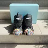 Sneaker marciapiedi in rilievo in gamba nappa in gomma nappa scarpe classiche di lussuoso marciapiede in pelle sneaker in pelle intrecciata intrecciata multicolore dimensione 35-46