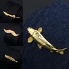 Mode Tie Clips Mens metalen stropdas Bar Crystal Formele shirt Wedding Ceremonie Gold Clip Party Gifts