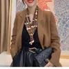 Tasarımcı İpek Kafa Eşarp Saç Bandı Net Kırmızı Yeni İpek Eşarp Kadın Mektup Eğik Açılı Deklik Dekorasyon Saç Şeridi Bağlanma Çantası Uzun Kemer200D