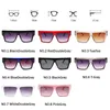 Sonnenbrille übergroße quadratische Frauen/Männer hochwertige Vintage -Gradiententöne für Frauen Gafas de Sol Hombresunglasses