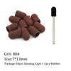 50PcsSet 80 Grit Nail Sanding Caps Rubber Grip Pedicure Polishing Sand Block Electric Drill Accessories Bit Manicure Tools7361800