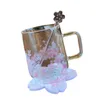 300ML Starbucks Laser Sakura Mugs Pink Coffee Water Cup with Stirring Rod Large Capacity Good Gift Product 671 E3