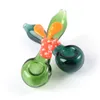 Heady Smoking Pipes Pyrex Glass Oil Burners Tobacco Tool Straight Type Hand Pipe Colorful Smoking Accessories Mini Dab Rigs SP397