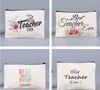 Sublimation Blank Cosmetic Bags Canvas Zipper Pencil Cases Customized Women Makeup Bag Fashion Handbag Pouchs Bags by sea RRB14632