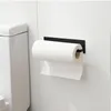 Non Perforated Paper Towel Holders Self-Adhesive Kitchen Tissue Holder Bathroom Toilet Roll Paper Hanger Fresh Film Hook Storage RRE13686