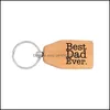 Party Favor Event Supplies Festive Home Garden Best Family Ever Keychain Papa Papa Grandpa Love You More Woo Dhefr
