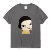 Camiseta con estampado de Yoshitomo Nara No quiero crecer Camiseta de algodón de verano Hombres Mujeres 10 colores Camisetas de manga corta 220708