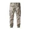 Mäns Casual Pants Bomullsbyxor Multi-Pocket Tide Märke Cargo Pant Skinny Militär Urban Commuter Tacitcal Byxor Män Slim