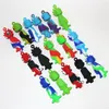 Wholesale Silicon Smoking Pipe Multi-color Bong Rig dry Herb Tobacco Hand Pipe With metal Bowl 50 Pcs lot silicone wax container