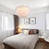 Pendants lampes simples de personnalité créative moderne Restaurant salon chambre à coucher confortable faillite de plumes