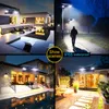 Lampione stradale solare 108led con telecomando Lampada solare a lungo orario di lavoro Illuminazione di sicurezza più recente per parete stradale da giardino8897933