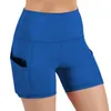 Gym Jogging Running Shorts Yoga Shorts Women High Waist Lifting Push Up Tight Sports Pocket Fitness Yoga Short Pant 220725