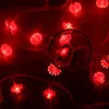 Cordes LED Lanterne Rouge Guirlande Lumineuse IP44 Étanche Noeud Chinois Fée Lampe Pour Toit Mur Fenêtre Année StringLED StringsLED