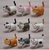 9 pcs 5 cm Artificielle Mignon Chat Figure Jouets Coloré Creative Aménagement Paysager Poupée Miniature Jardin Miniatures Figurine Décor À La Maison 220602