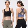 Kadın Spor Sutyen Gömlek Yoga Spor Yelek Push Up Fitness Tops Seksi Iç Çamaşırı Lady Tops Sarsar Geçirmez Ayarlanabilir Kayış Bra L-095