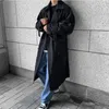 Men's Trench Coats Men's Autumn Medium And Long Windbreaker Korean Handsome Vintage Classic Over The Knee Coat British Style Y2224Men's